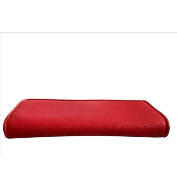 Dooney & Bourke Saffiano Leather Zip Clutch Red Wallet - Picture 16 of 16